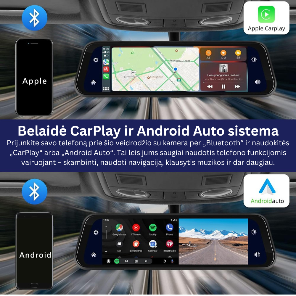 CarPlay + Registratorius